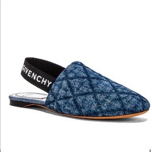 GIVENCHY Rivington Slingback Denim Mules